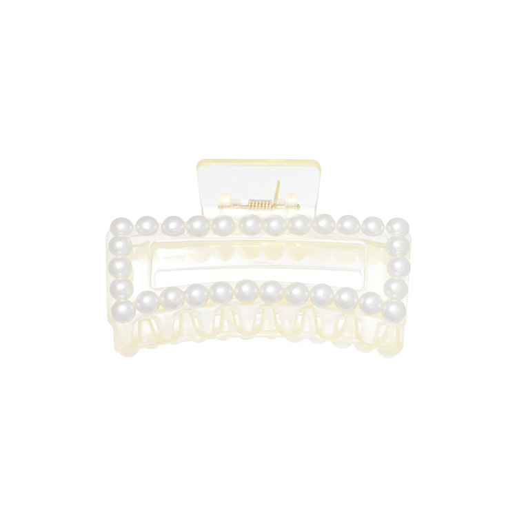Freesia Pearl Hair Claw / White