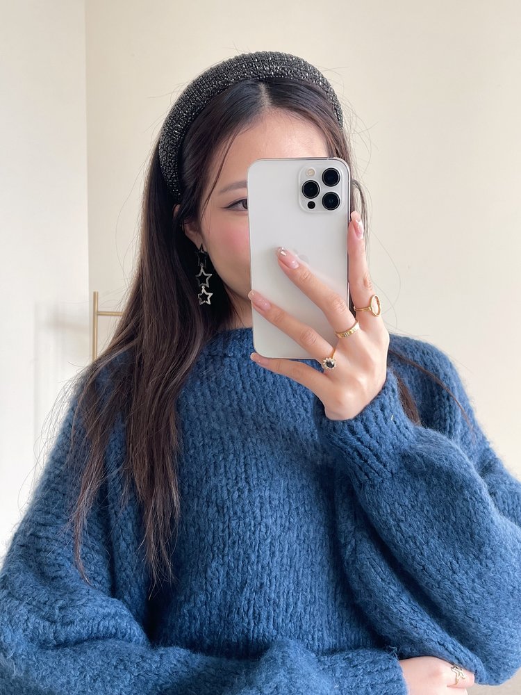 Louella Rhinestone Headband / Black