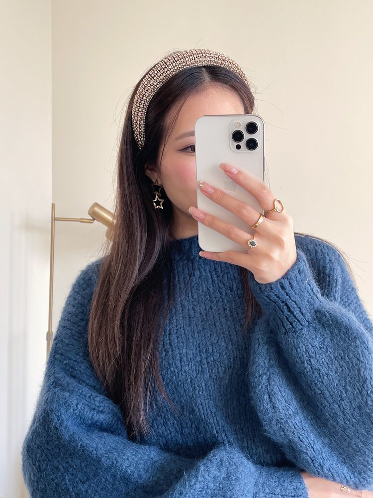 Louella Rhinestone Headband / Gold