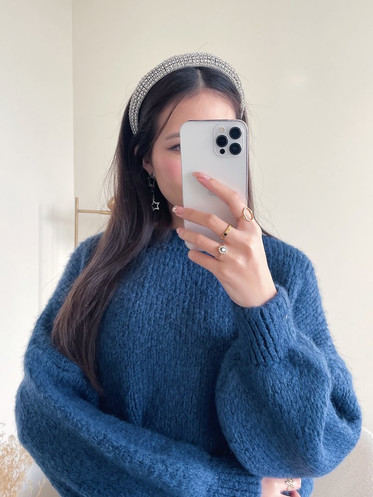 Louella Rhinestone Headband / Silver