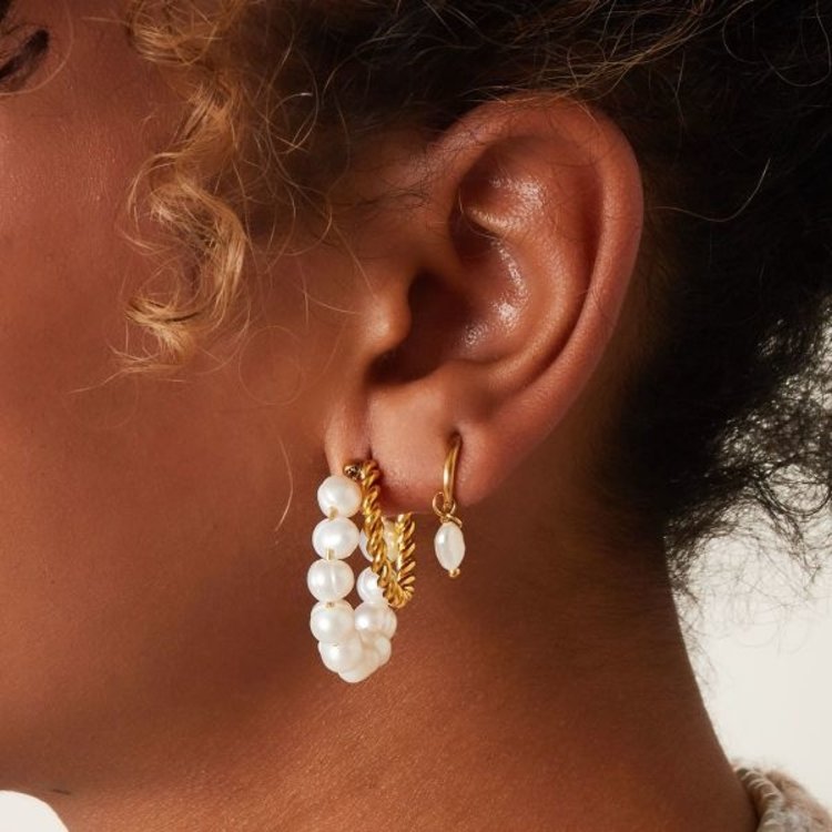 Silver Sweet Pearl Earrings