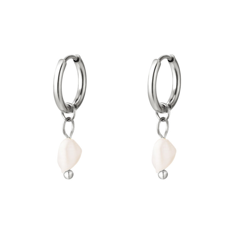 Silver Sweet Pearl Earrings
