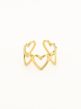 Gold Full Of Hearts Ring