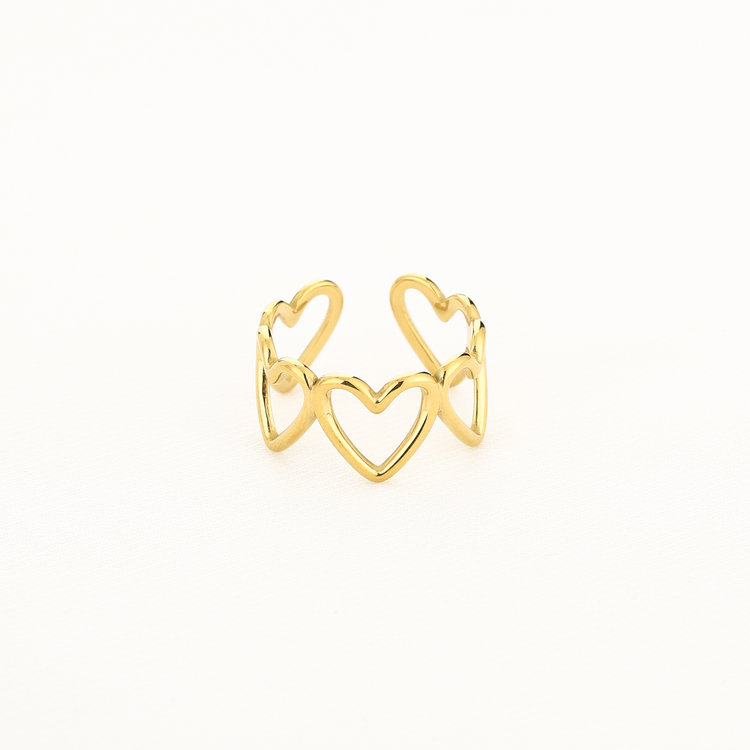 Gold Full Of Hearts Ring
