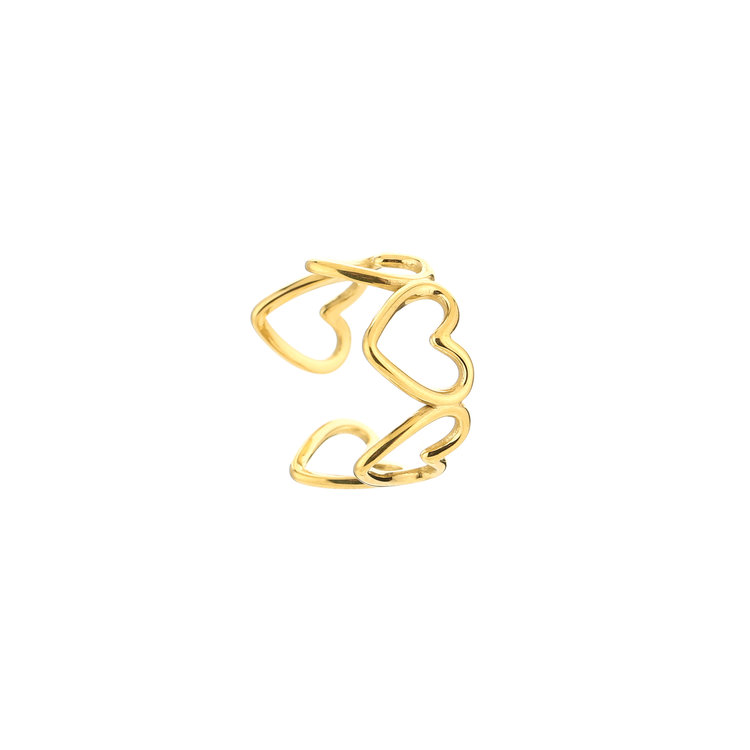Gold Full Of Hearts Ring