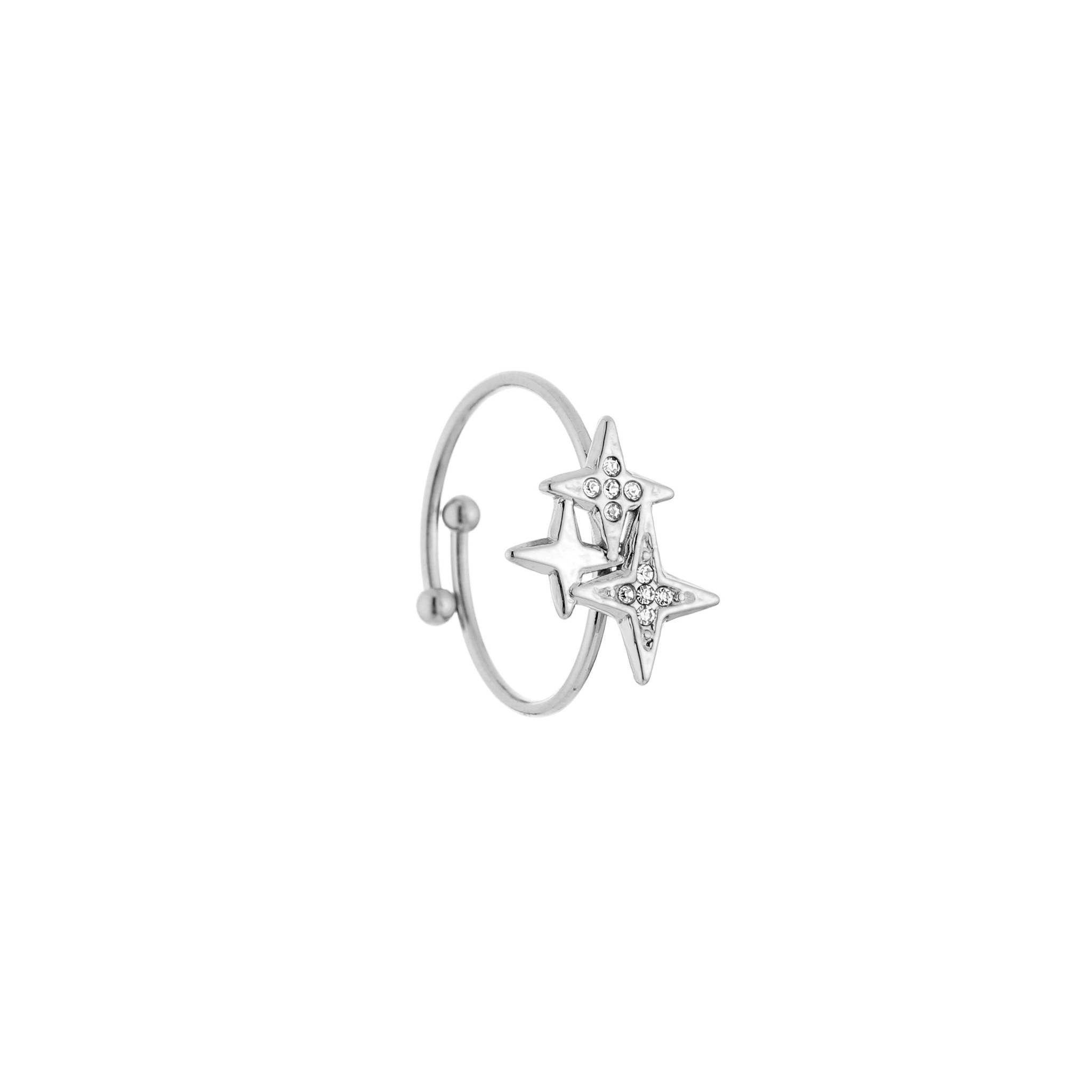 Silver Three Sparkle Stars Ring - Hello My Love