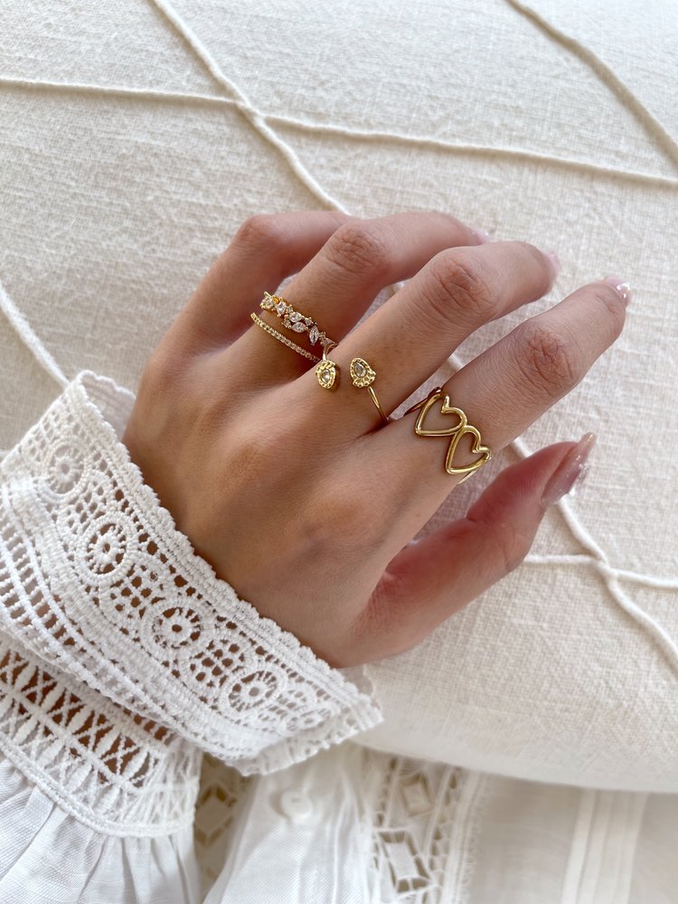 Gold Full Of Hearts Ring