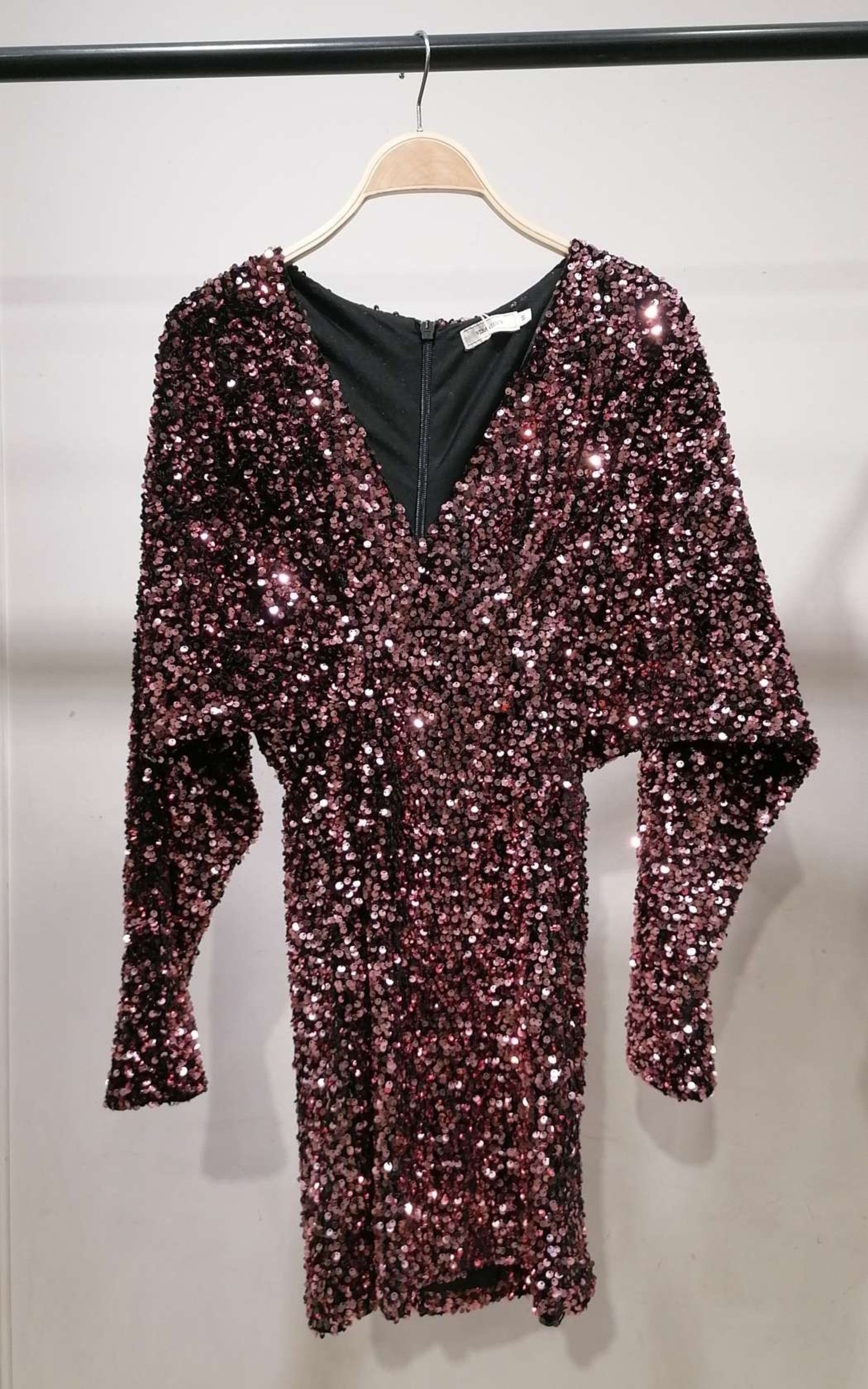 slim fit dress slacks Burgundy Glitter Tulle main image 0
