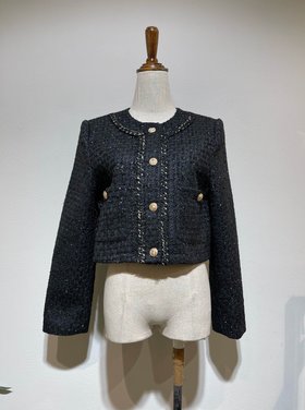 Coco Tweed Jacket / Black