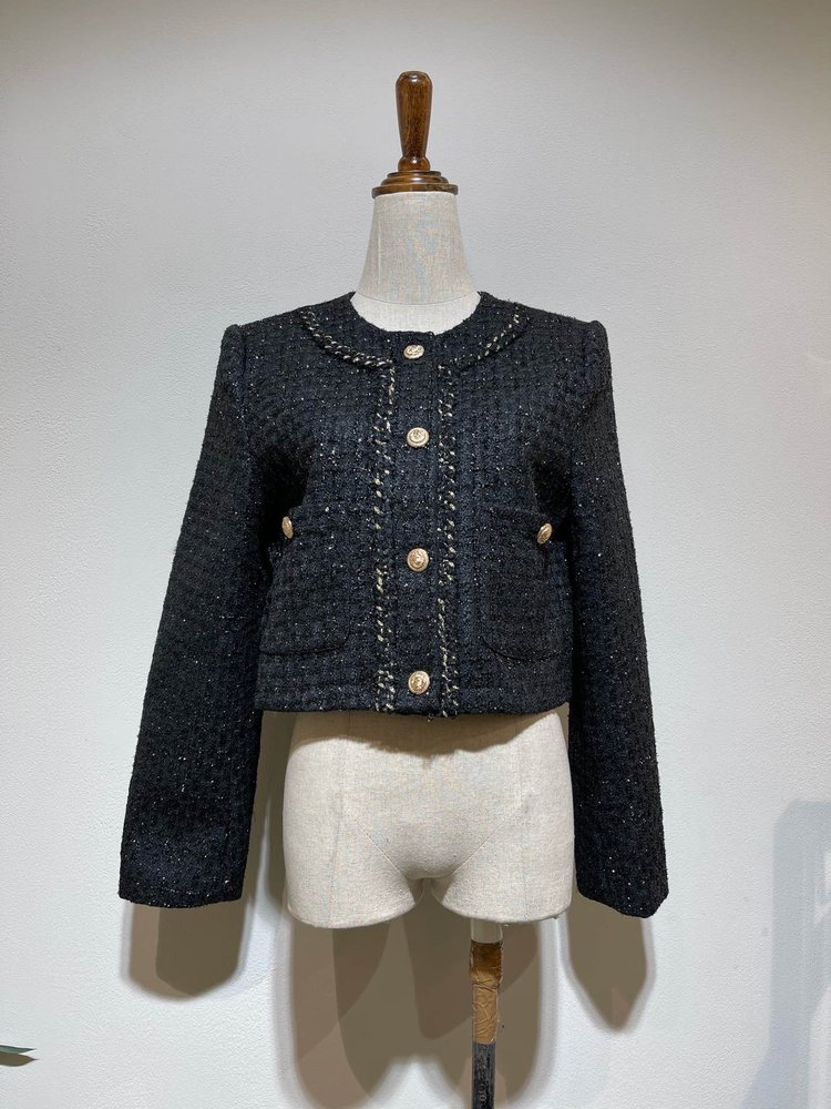 Coco Tweed Jacket / Black