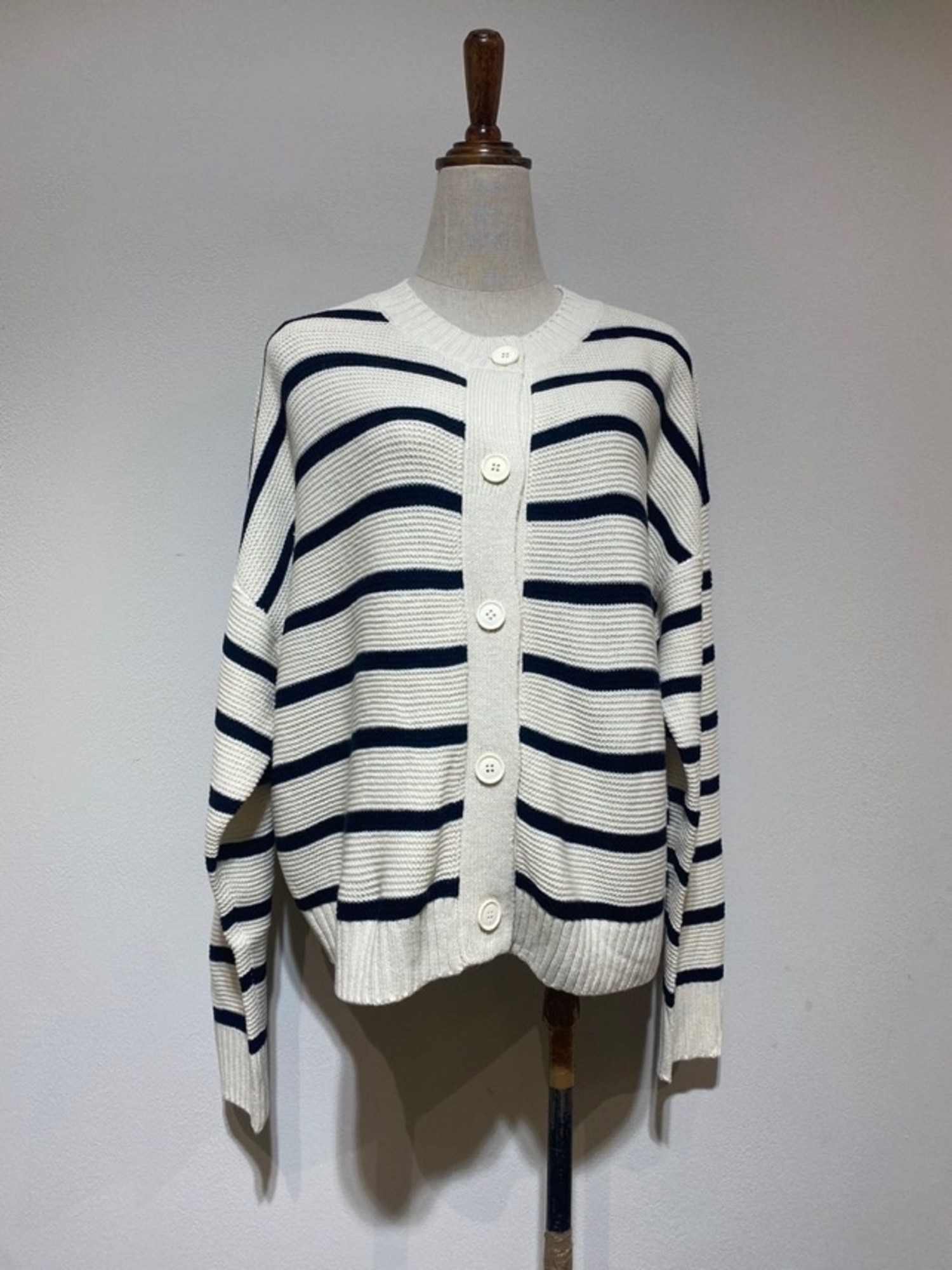 ruth-striped-cardigan-Ecru - Hello My Love