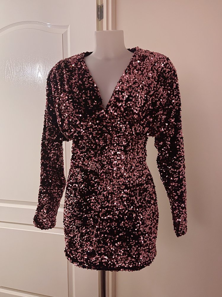 Jade Sequin Dress / Pink