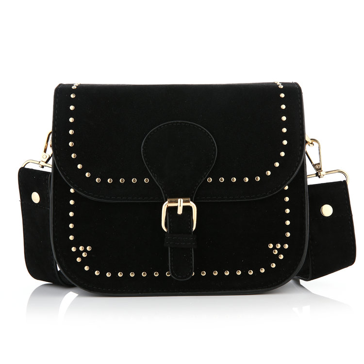 Rhea Studs Crossbody Bag / Black