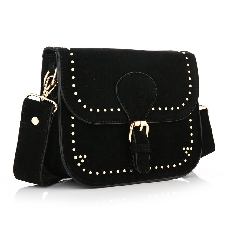 Rhea Studs Crossbody Bag / Black