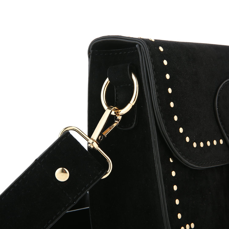 Rhea Studs Crossbody Bag / Black