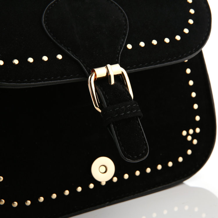 Rhea Studs Crossbody Bag / Black
