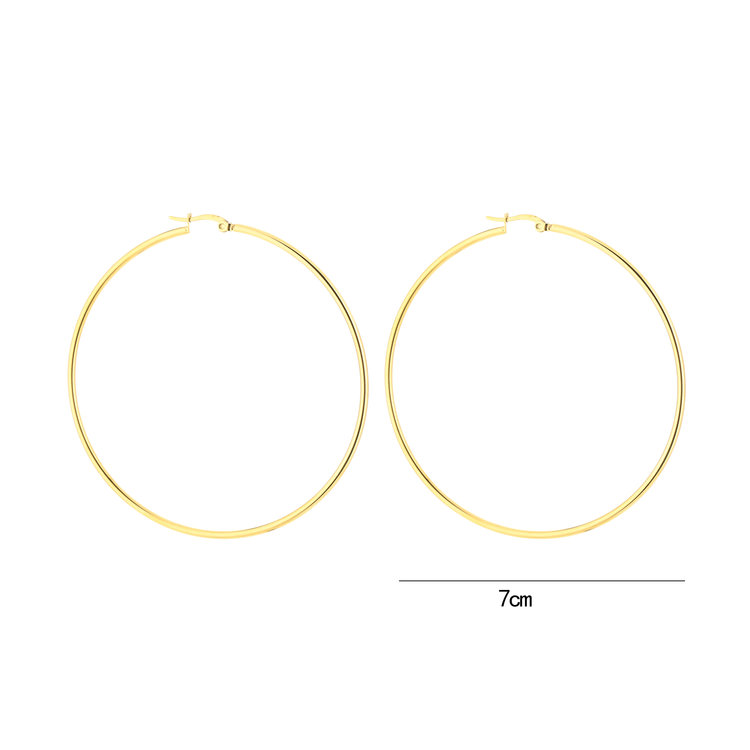 Gold Classic Hoop Earrings / Extra Large