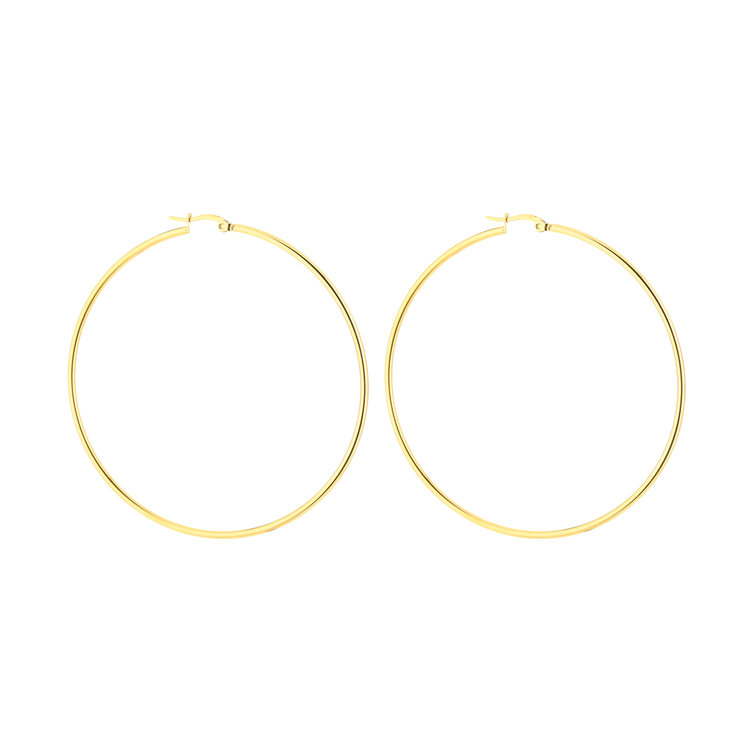 Gold Classic Hoop Earrings / Extra Large