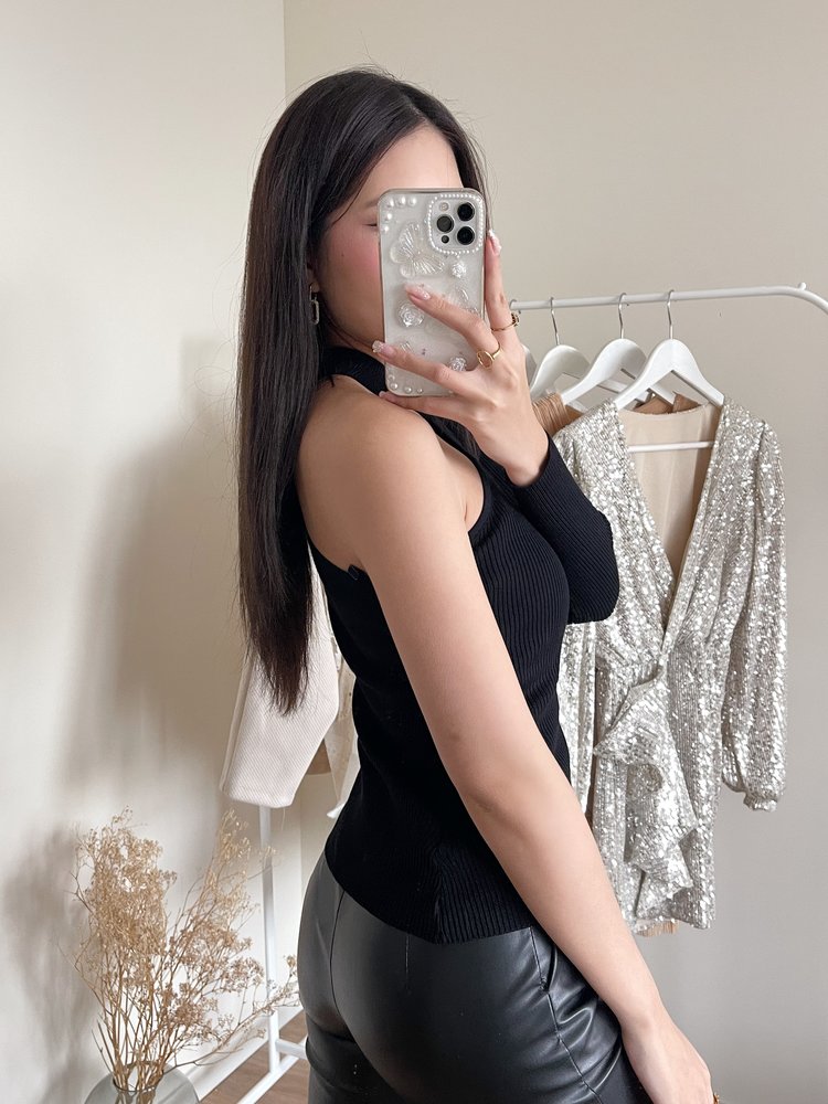 Kaeda One Shoulder Top / Black