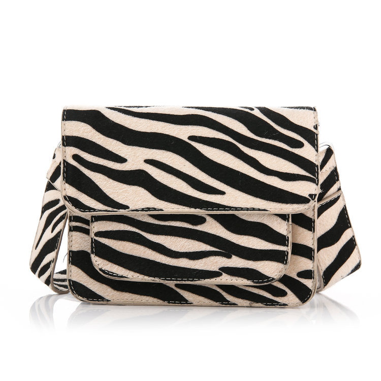 Shima Zebra Crossbody Bag / Beige