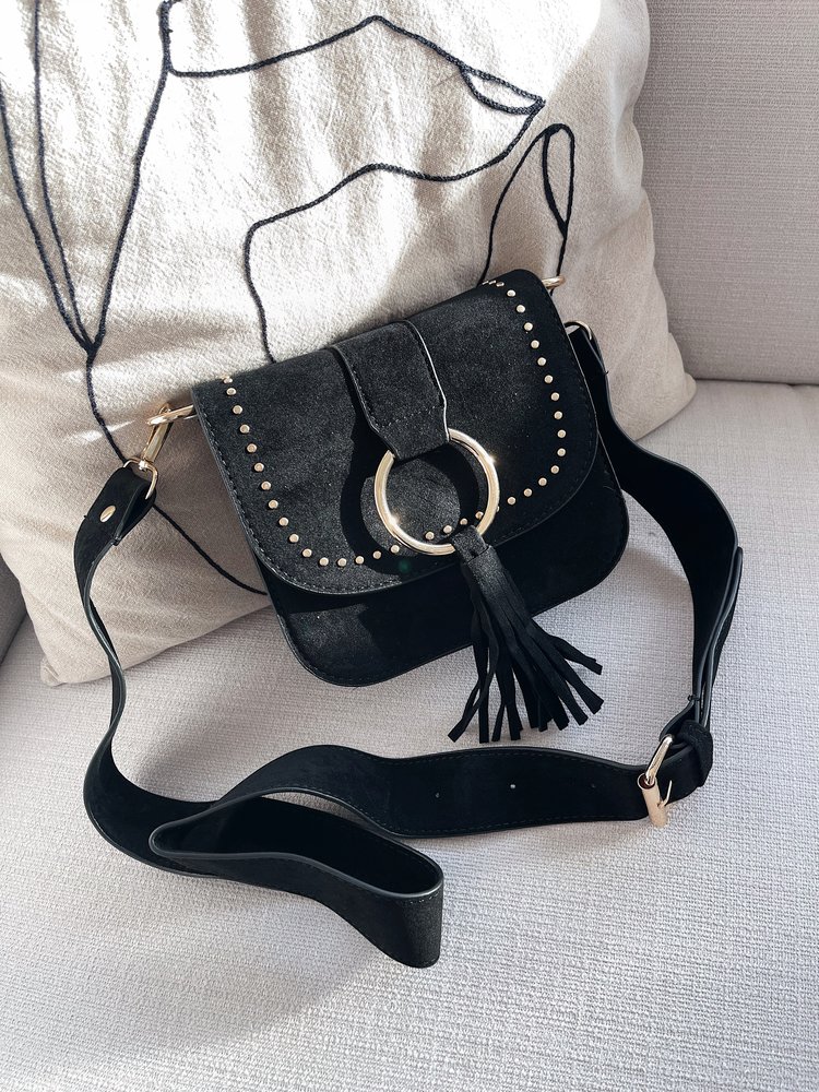 Talisa Studs Crossbody Bag / Black