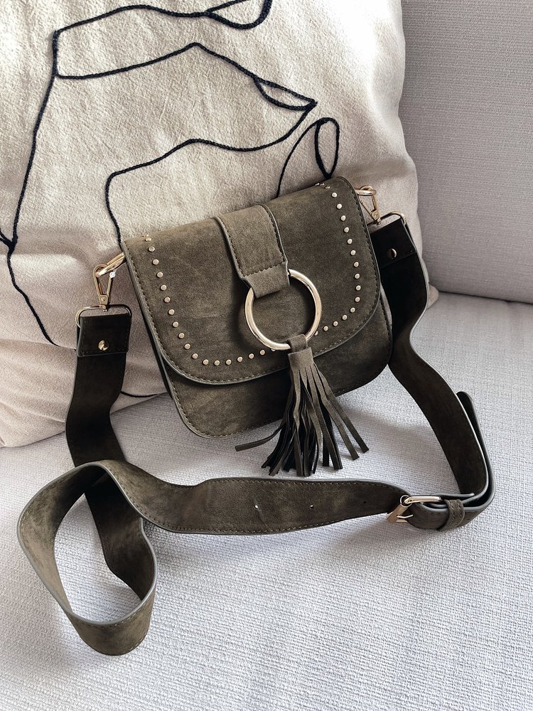 Talisa Studs Crossbody Bag / Olive Green