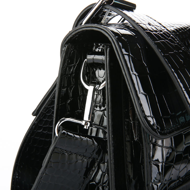 Vayna Croco Crossbody Bag / Grey Beige