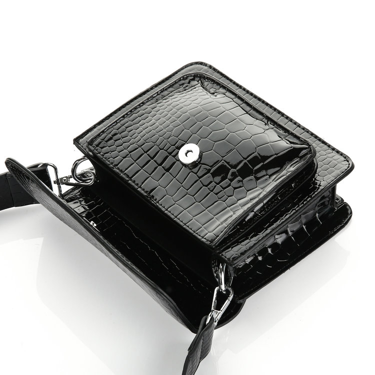 Vayna Croco Crossbody Bag / Green