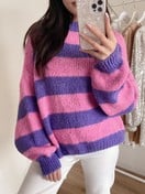 Pink and purple striped clearance sweater