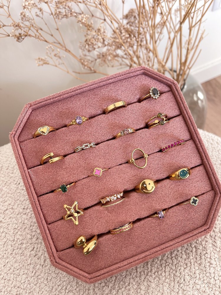 Silver Diamonds Chain Ring