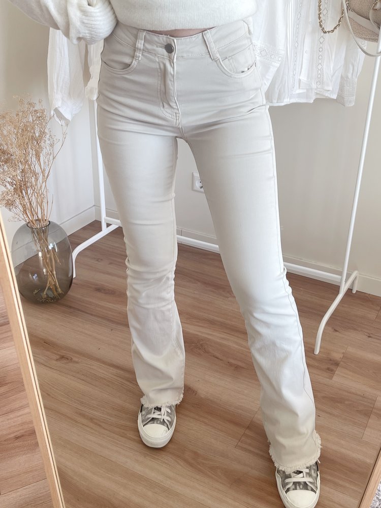 Renee Basic Flared Jeans / Beige