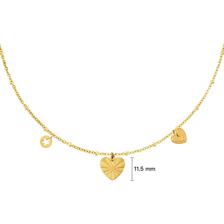 Gold Cosmic Heart Necklace
