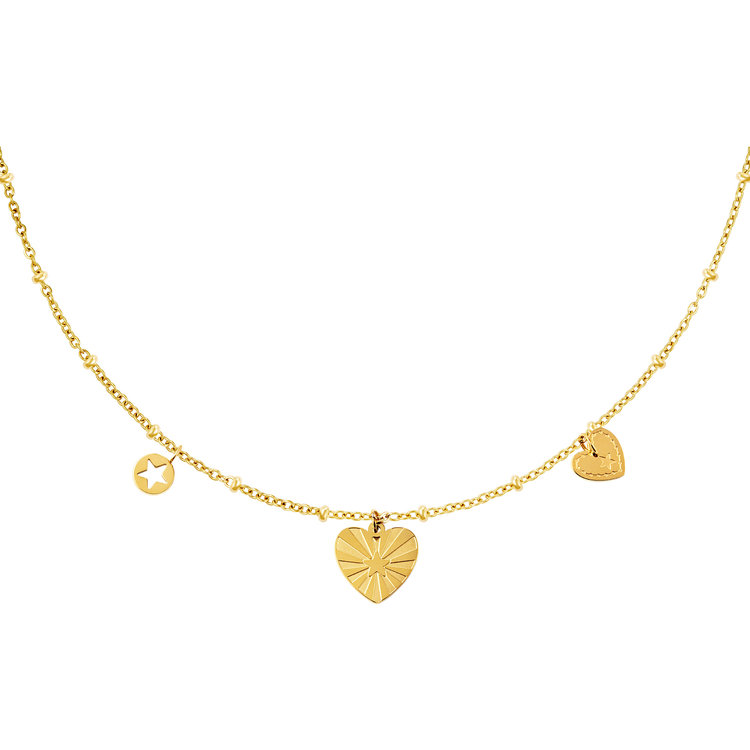 Gold Cosmic Heart Necklace