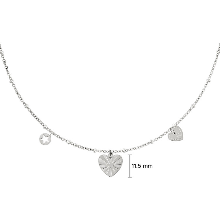 Silver Cosmic Heart Necklace