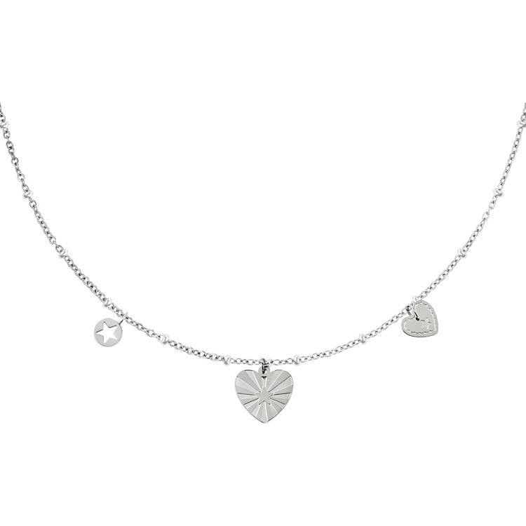 Silver Cosmic Heart Necklace