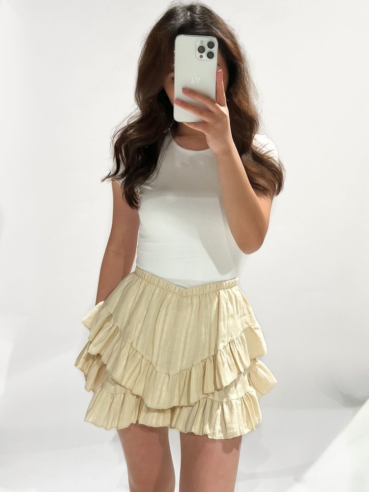 Florence Ruffle Skort / Beige