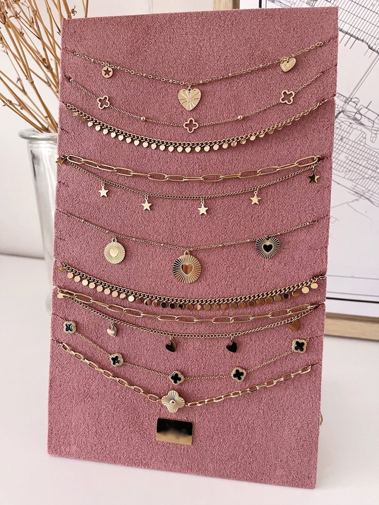 Gold Star Double Chain Necklace