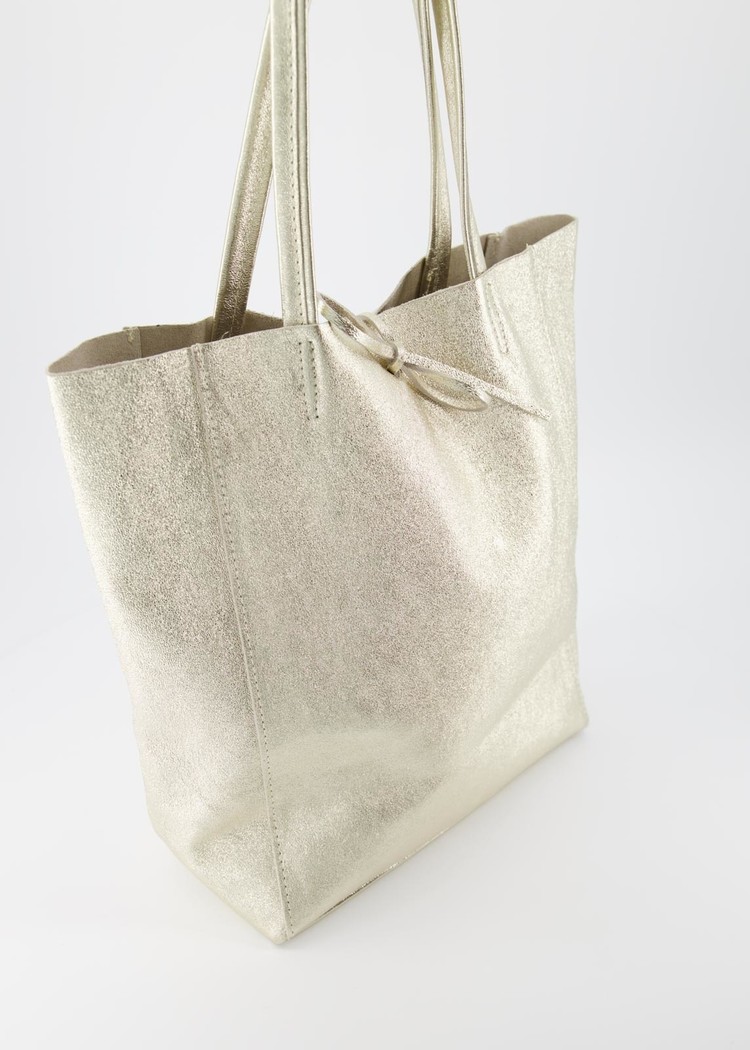 Franka Shopper Shoulder Bag / Metallic Gold