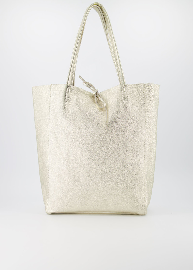 Franka Shopper Shoulder Bag / Metallic Gold