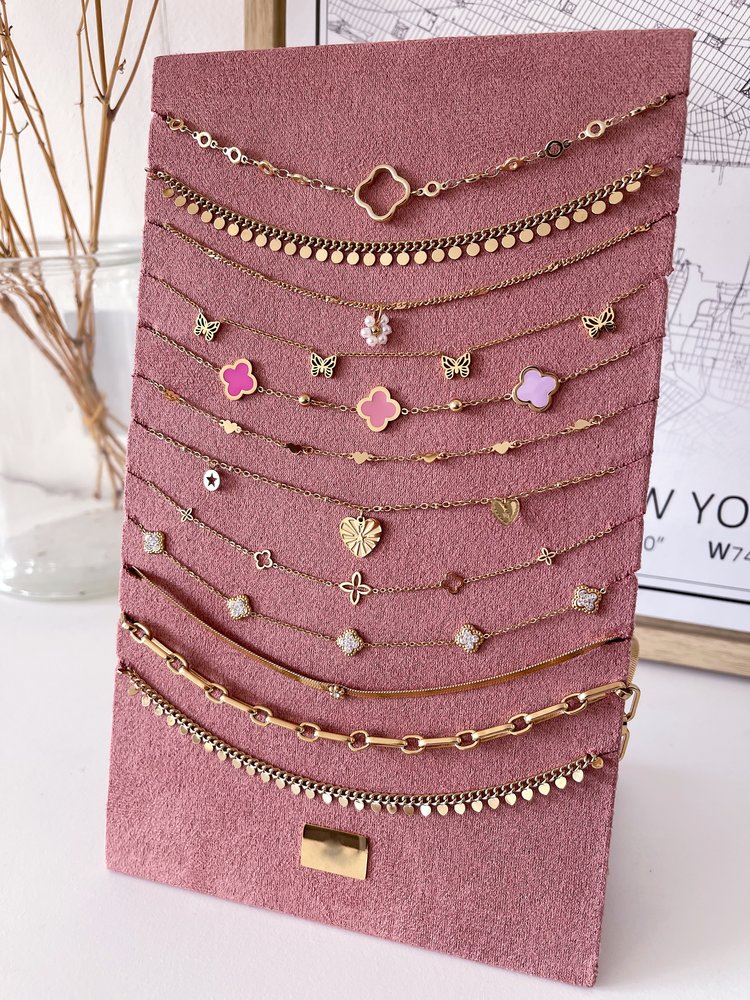 Gold Tiny Butterflies Necklace