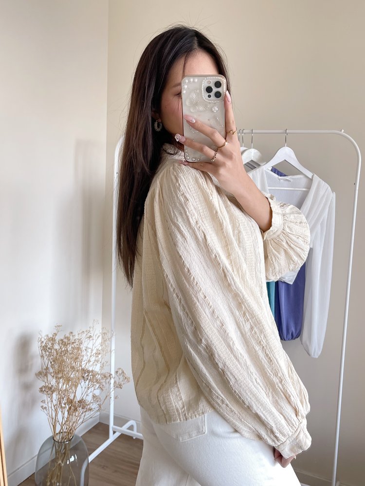 Rosina Embroidered Blouse / Beige