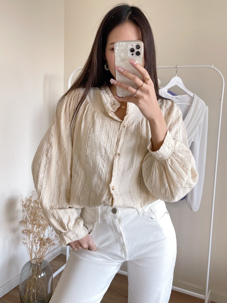 Rosina Embroidered Blouse / Beige