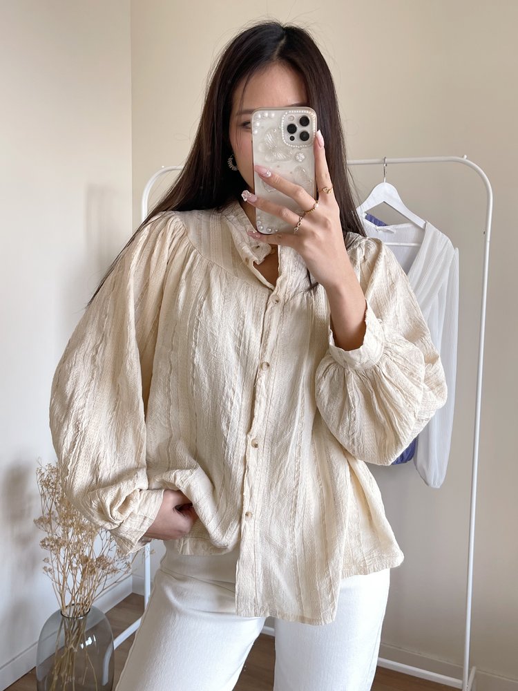 Rosina Embroidered Blouse / Beige