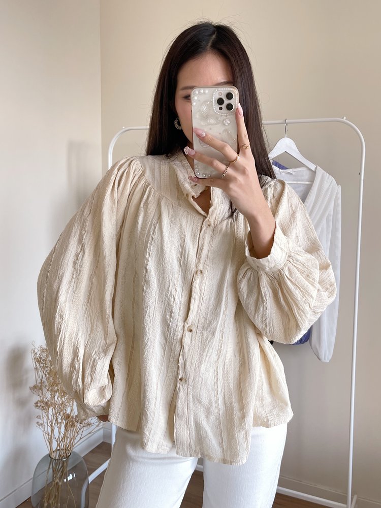 Rosina Embroidered Blouse / Beige
