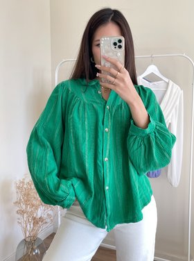 Rosina Embroidered Blouse / Green