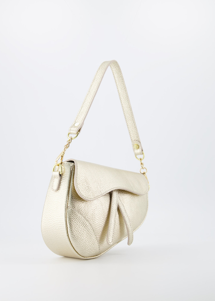 Lulu Moon Bag / Metallic Gold