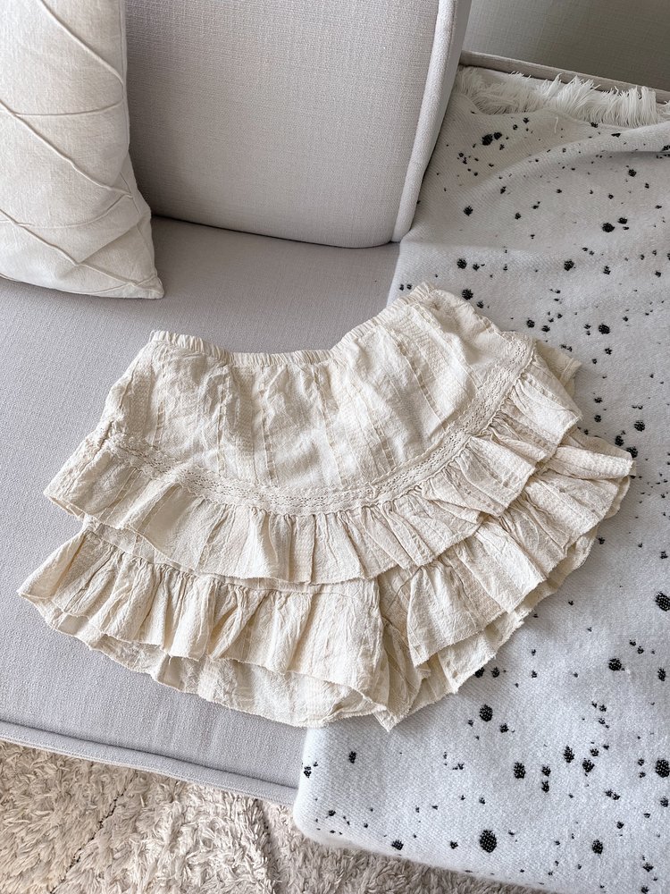 Capri Ruffle Skort / Beige