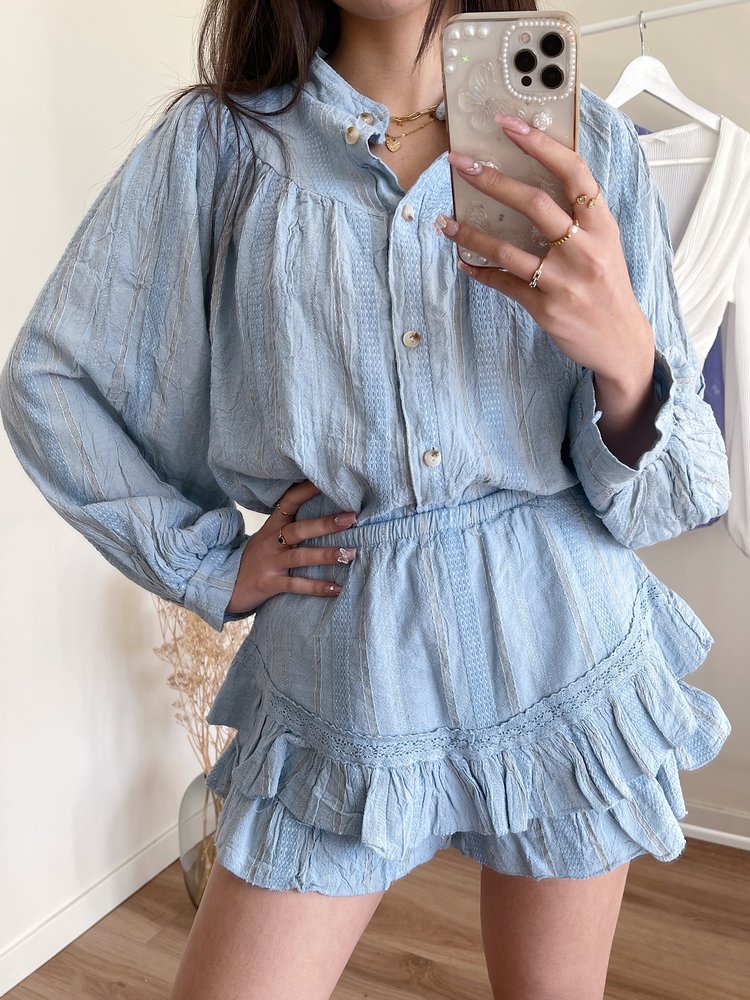 Capri Ruffle Skort / Blue