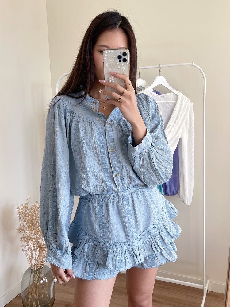 Capri Ruffle Skort / Blue