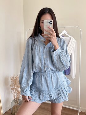 Capri Ruffle Skort / Blue